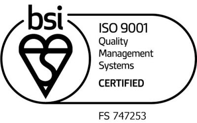 ISO9001:2015 certified mark of trust with certificate number FS 747253